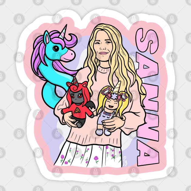 Sanna with Plushies Sticker by Sketchy